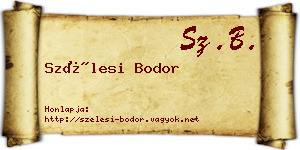 Szélesi Bodor névjegykártya